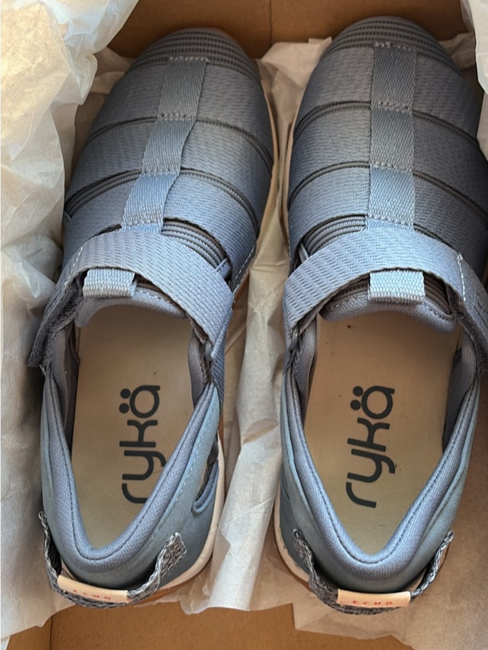 Ryka Girls Blue Slip-On Sandals
